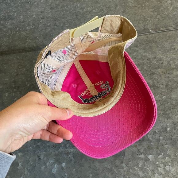 Vintage Carmel Sea California Pacific Coast Legacy Pink Snapback Mesh Hat Y2K - Picture 8 of 10